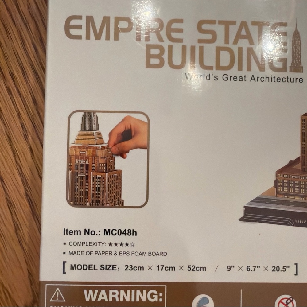 Empire State Building 3D Puzzle - Brown - Picture 2 of 5